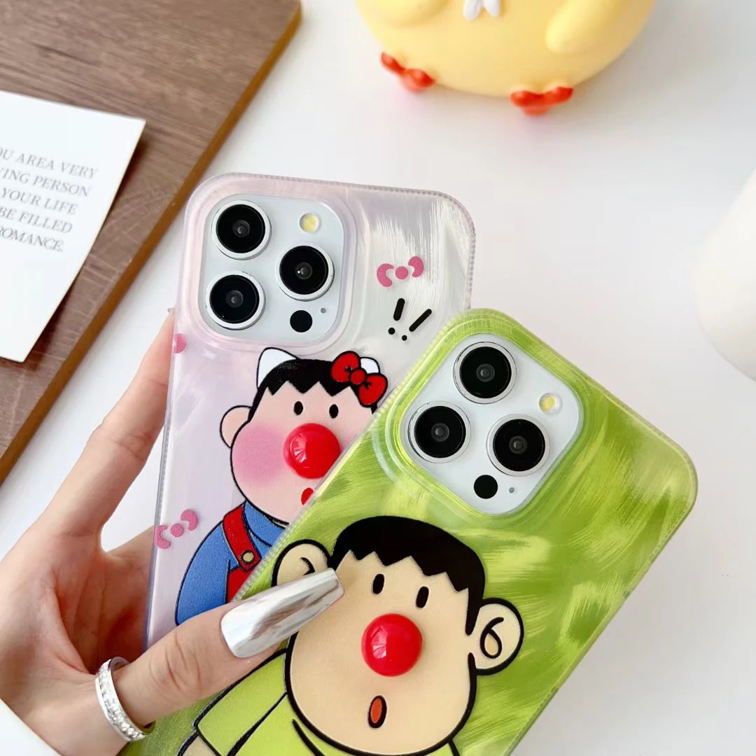 情侣胖虎适用苹果13手机壳iPhone11/14pro/12 x xr女15promax防摔