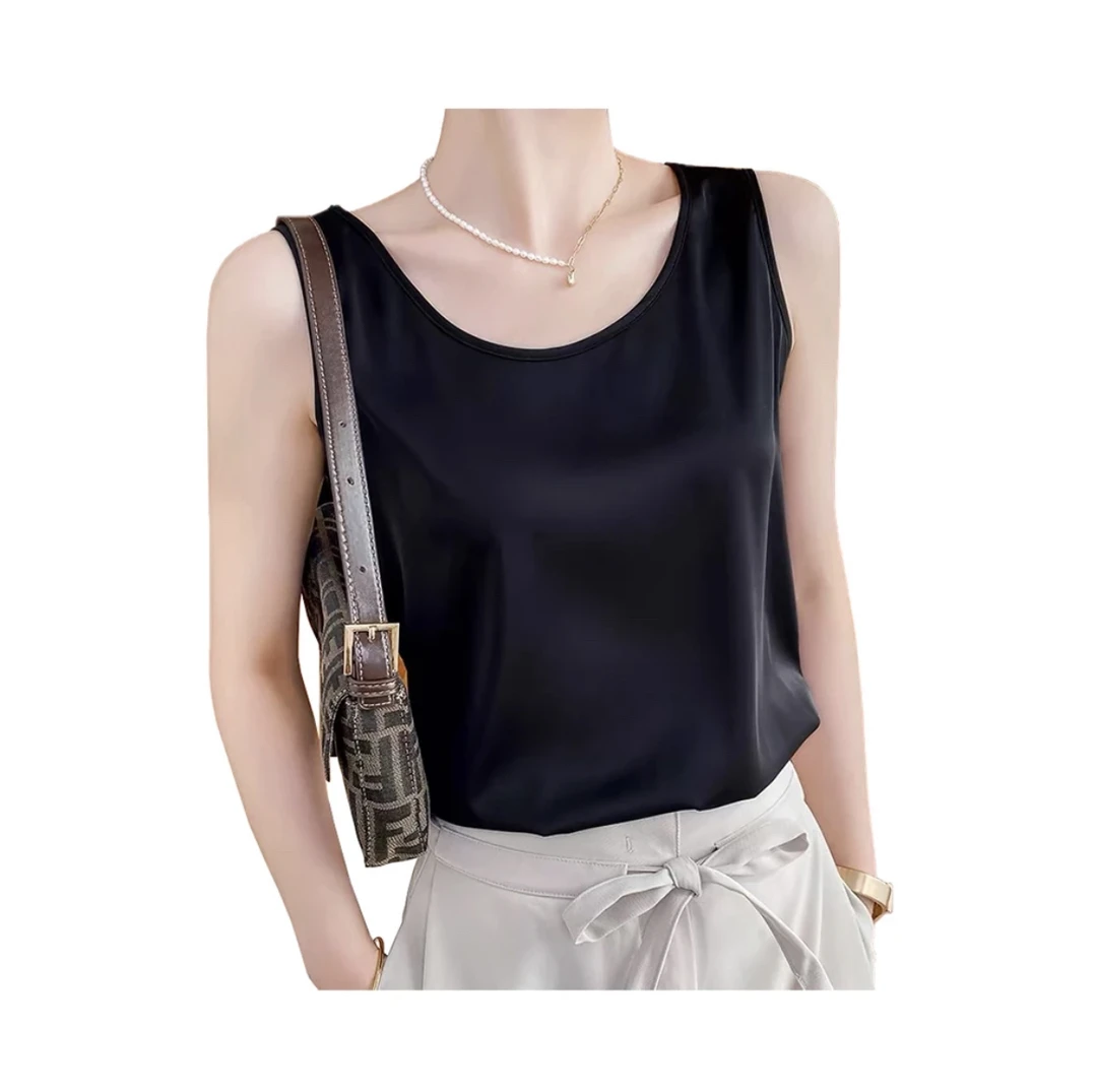 桑蚕丝夏季休闲凉爽女款女背心西装打底