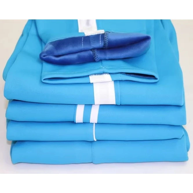 冬季天蓝色加厚加绒男女一条白条学生校裤初高中生二道白杠校服裤