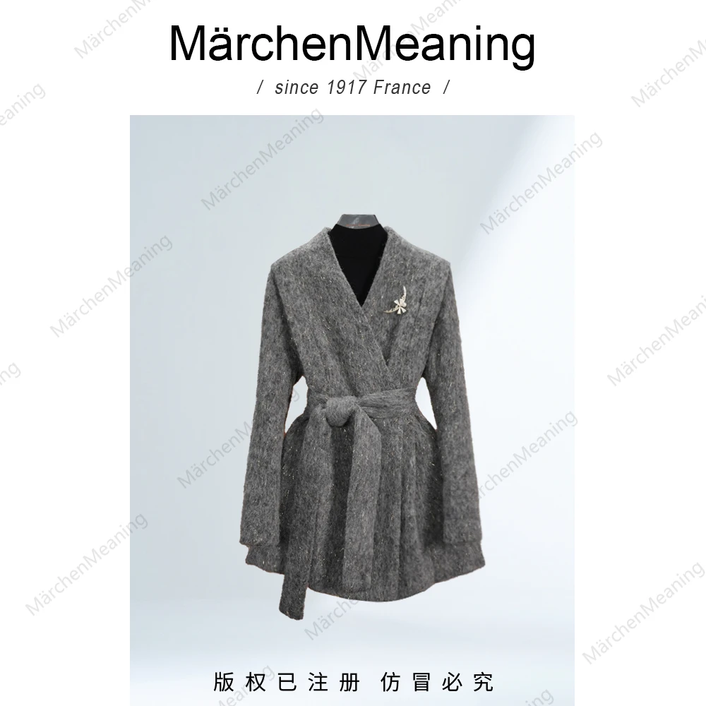 MärchenMeaning外套百搭设计师款女士秋冬新款收腰款大衣磊哥