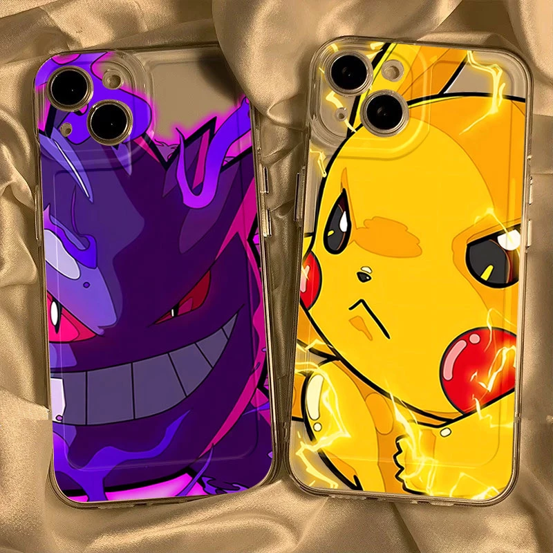 皮卡丘苹果13promax手机壳iPhone14简约12小众11创意x防摔7/8网红