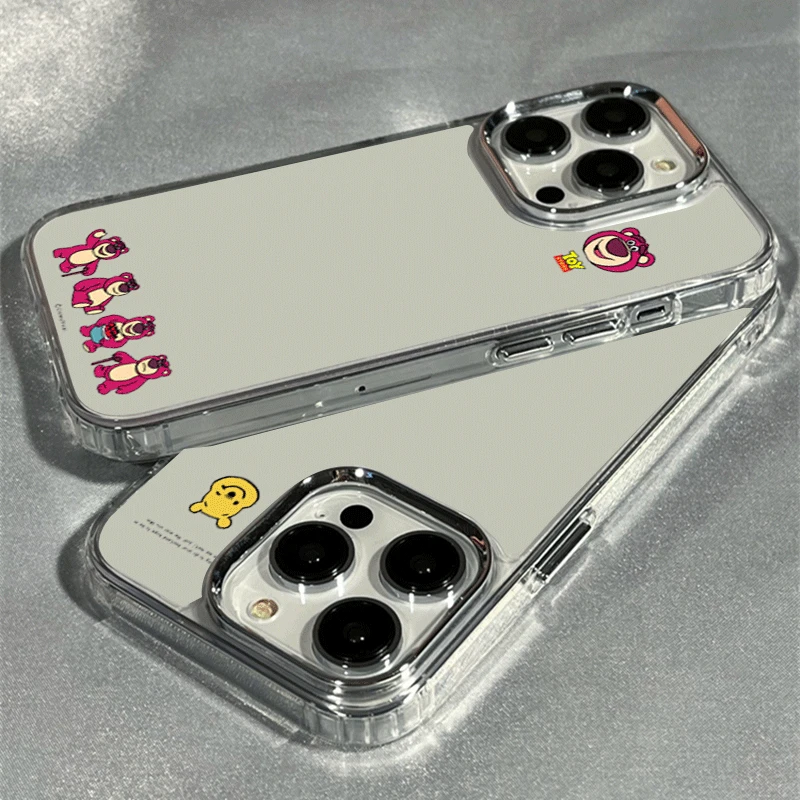 维尼草莓熊iPhone16Pro手机壳苹果15可爱14全包13防摔12少女11软X