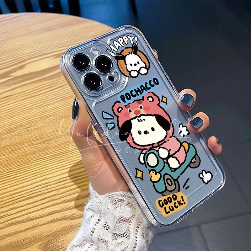 骑车帕恰狗iPhone14苹果13promax手机壳12可爱11滑板凯蒂猫xr软xs