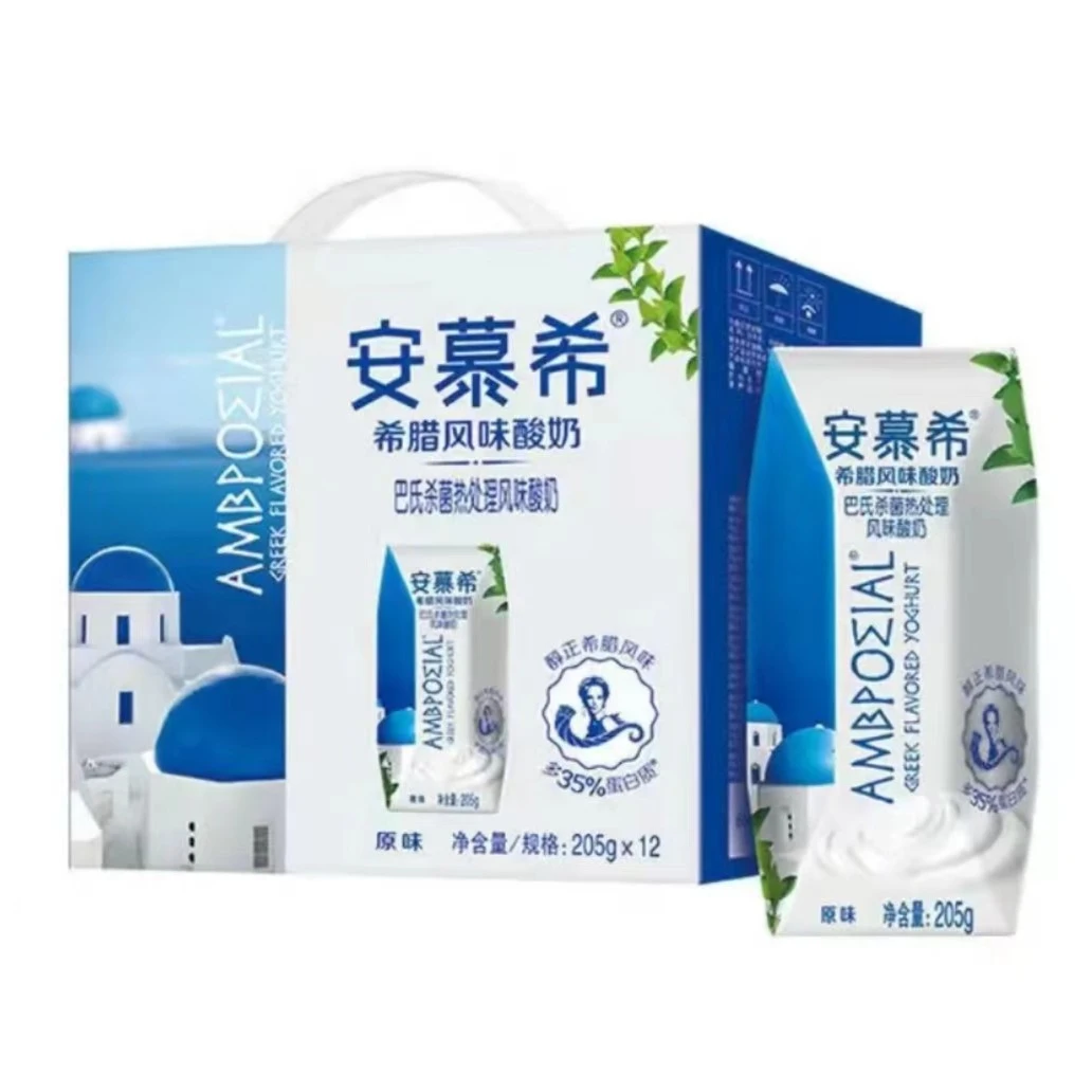 【1月-2月生产随机发】安/慕/希原味酸奶新老包装随机发205g*12瓶