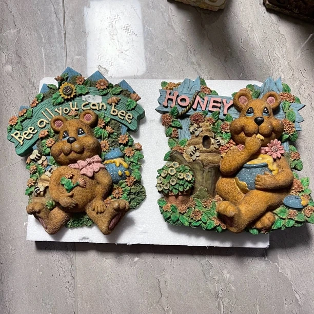 卡通小熊创意挂饰可爱儿童房间立体挂画装饰礼物