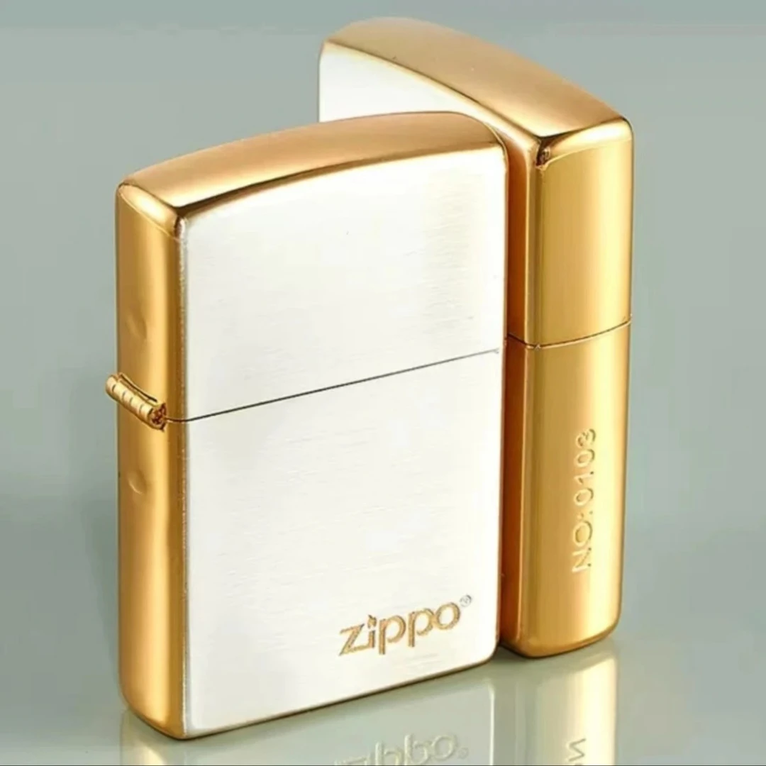 ZIPPO正品打火机 DIY白金标志 镀金 商务简约 收藏防风