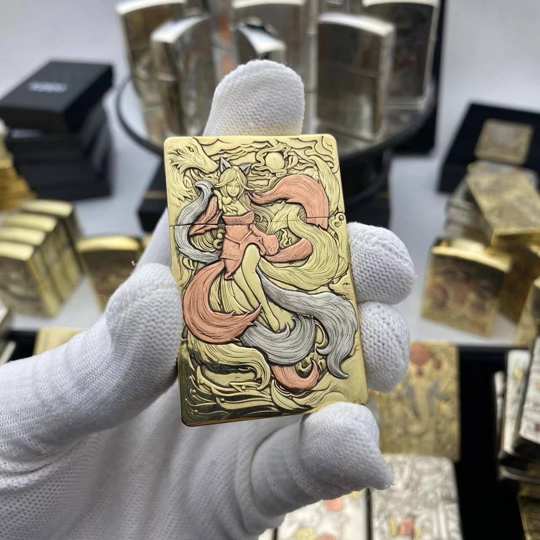 ZORRO正品佐罗zl8超薄小重甲浮雕镶嵌打火机个性收藏送礼男士定制