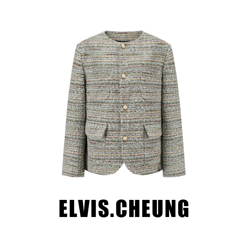 蒋云開運24秋冬新品时尚简约小香夹克外套上衣