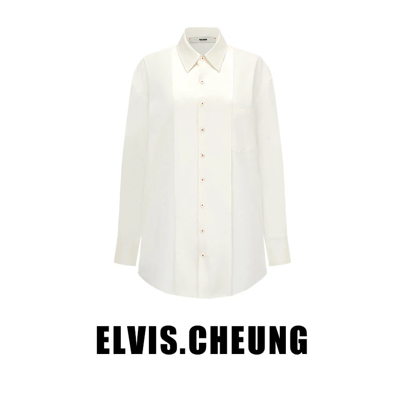 ELVIS.CHEUNG23春夏前活片茧型阔版衬衣夏季防晒衬衫*达人