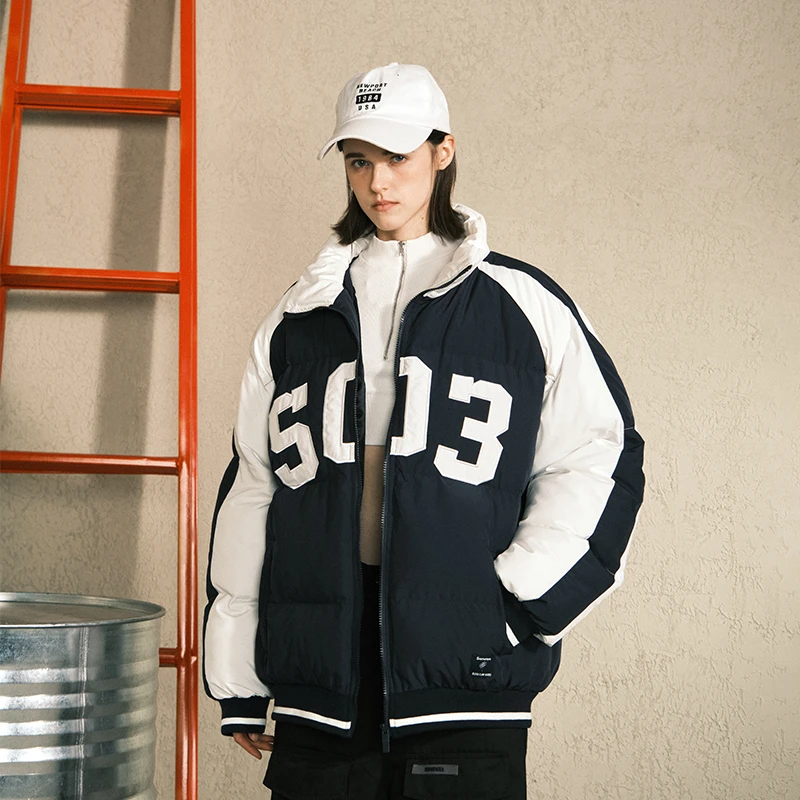 SuaMoment【官方专享】抓痕S03贴布绣棉服冬季加厚保暖宽松面包棉衣