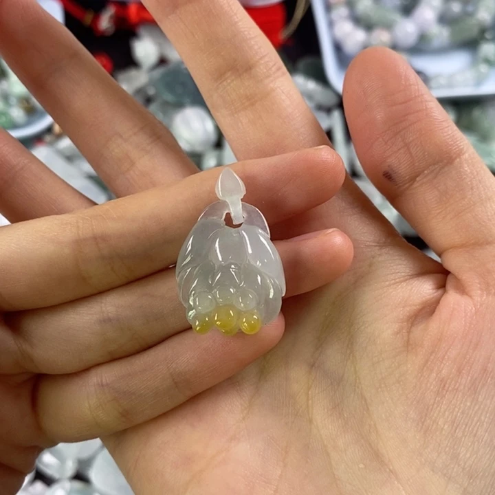 翡翠颈饰未镶嵌平***-平安