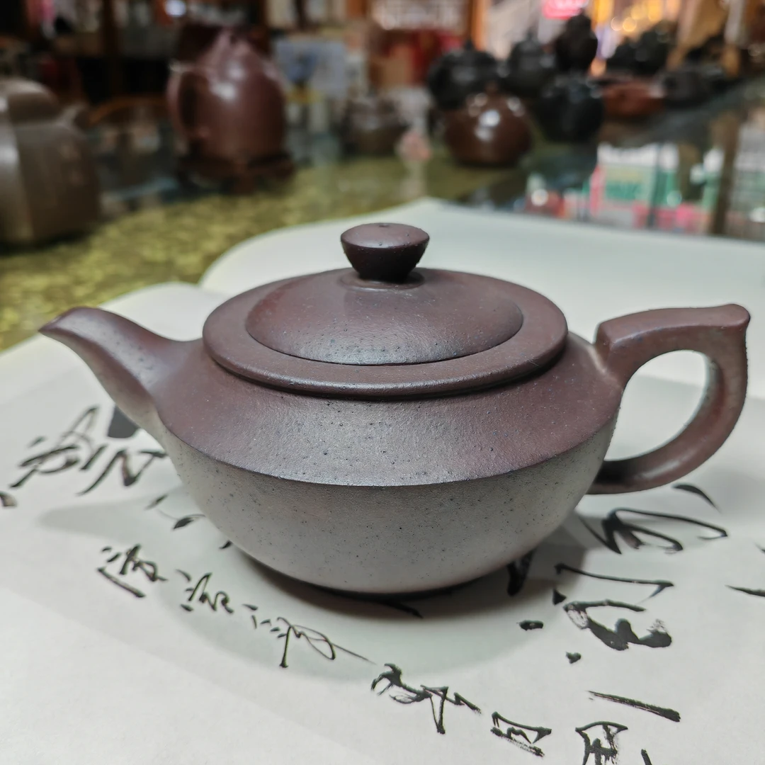 茂旭号-黄龙山原矿紫砂乌泥汉云380cc紫砂壶