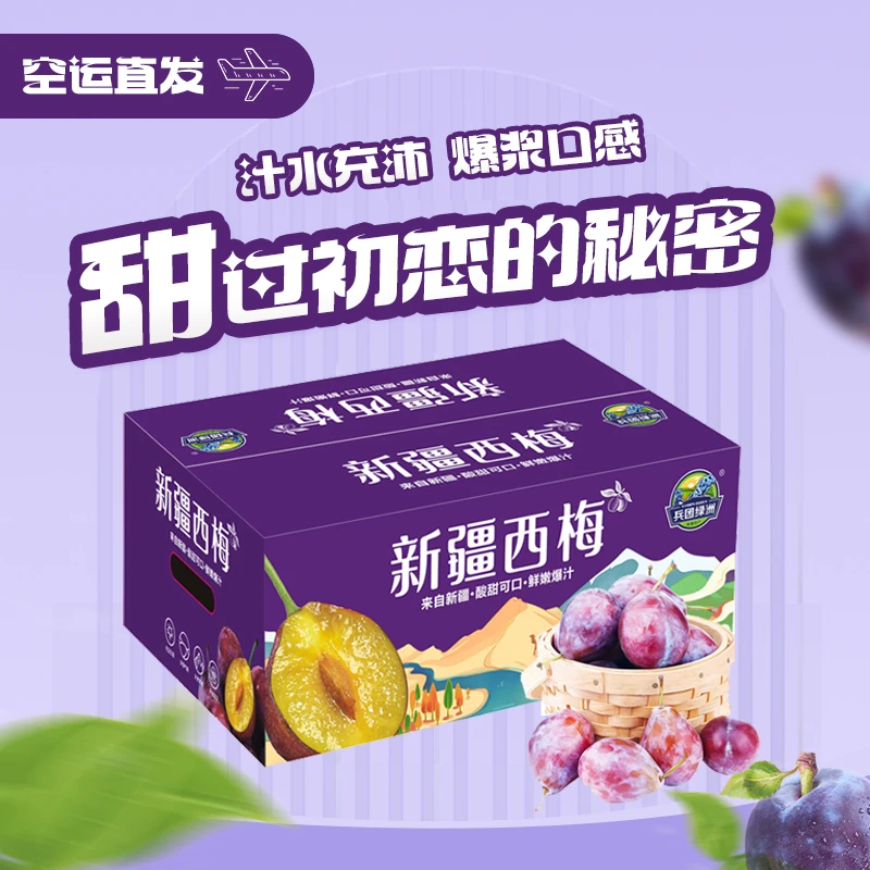 【空运礼盒】树上熟新疆法兰西西梅肉厚多汁新鲜采摘原产地整箱包邮