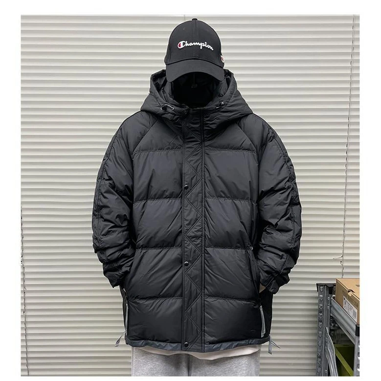 波司澄羽绒服男潮牌短款连帽加厚冬季外套新款撞色东北保暖派