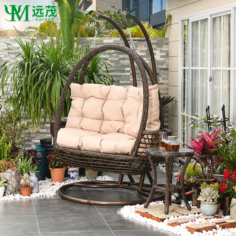 【远茂品牌】户外吊篮室内阳台加大摇篮秋千室外休闲仿编藤双人吊椅