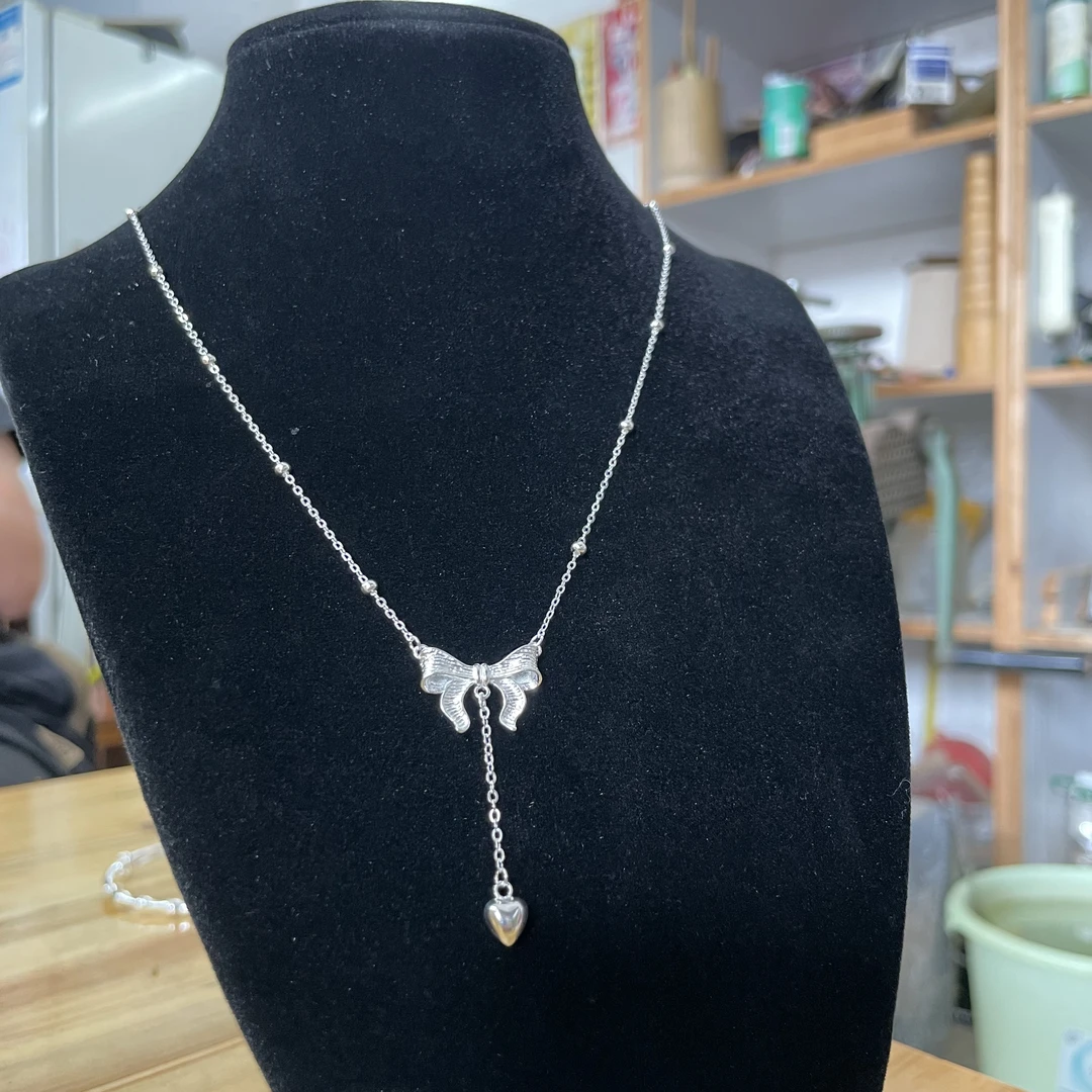 坠链均足银 在逃公主项链 足银项链 约3.6克