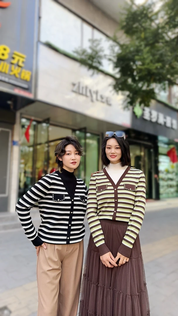 芝仪2024新款假两件毛衫