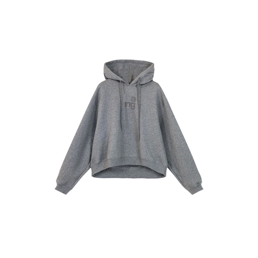 CENCENC【休闲风】大王家时尚运动连帽宽松质感灰套装