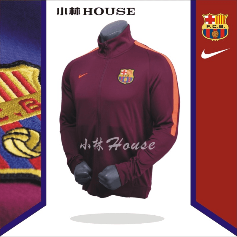 小林 house足球城：NIKE/耐克17/18巴萨球员夹克外套883449-685