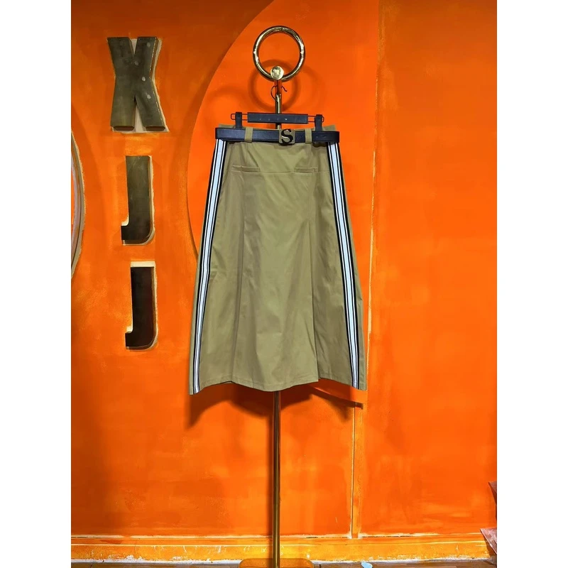 230316春夏气质中长裙A字裙简约宽松A型百搭