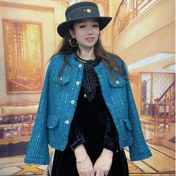 8003秋季时尚开衫短外套轻奢气质名媛小香风