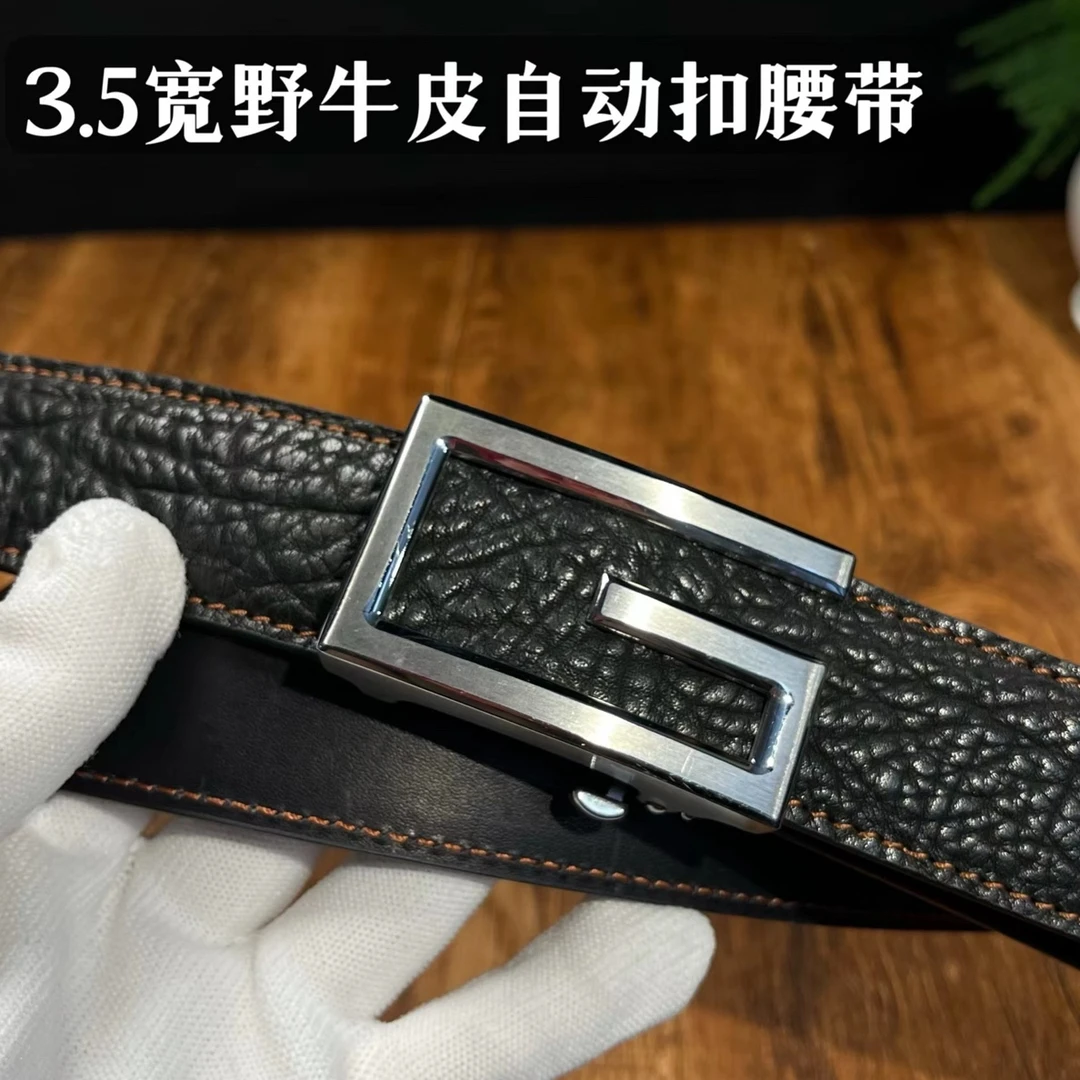 【友道手工】野牛自动扣高档真皮时尚男士皮带