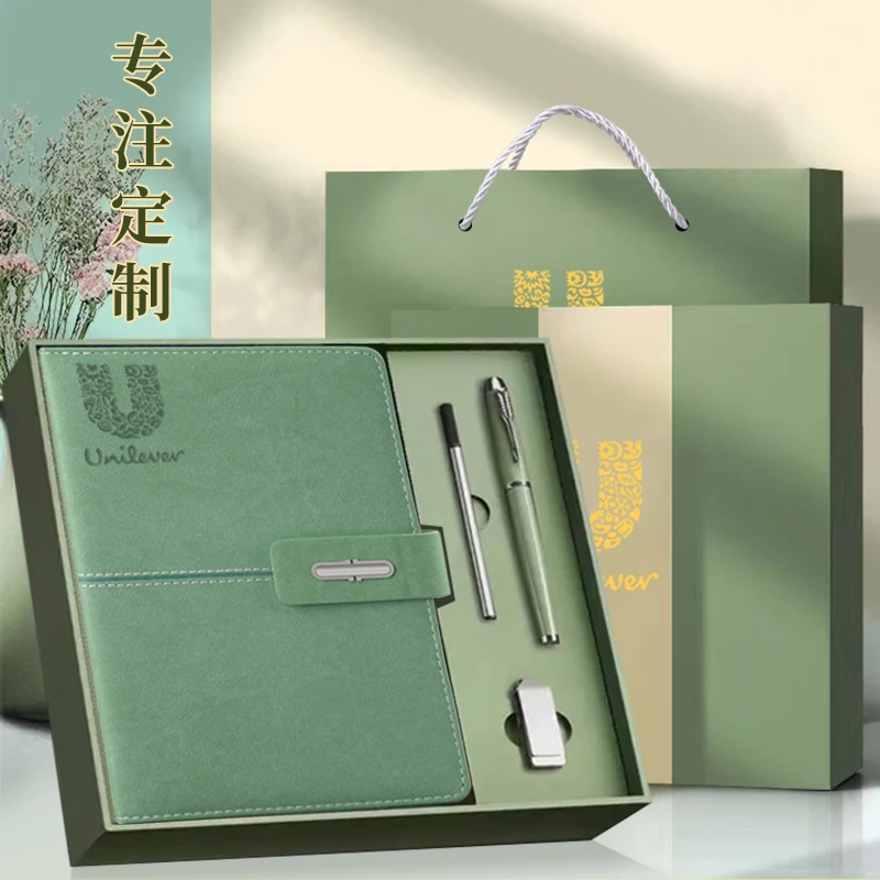 a5笔记本子礼盒高档定制logo送客户礼品商务办公复古搭扣记事本