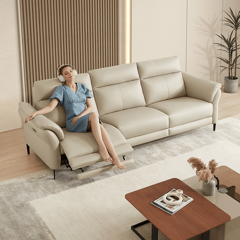 北欧现代简约科技布三人功能沙发客厅家居组合沙发6052B