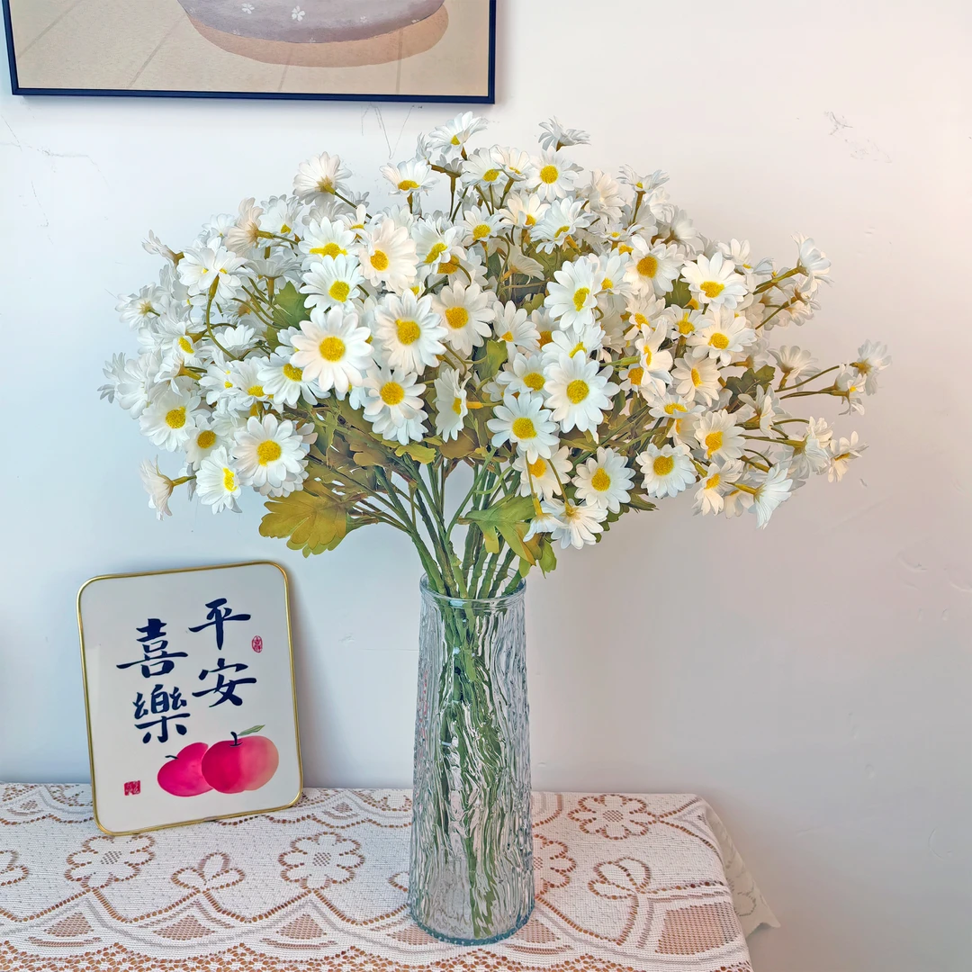 吉祥清新田园风黄色花美丽绢布装饰客厅家居仿真花假花仿真花假花