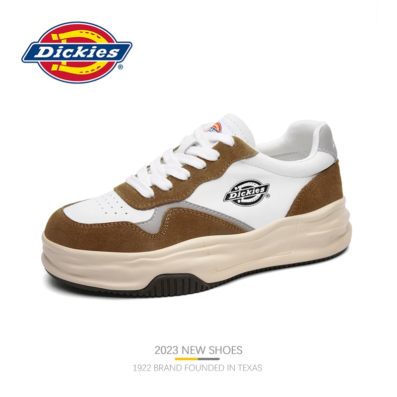 Dickies板鞋女款2025新款冬季熊猫鞋子厚底女鞋运动板鞋溶解鞋女