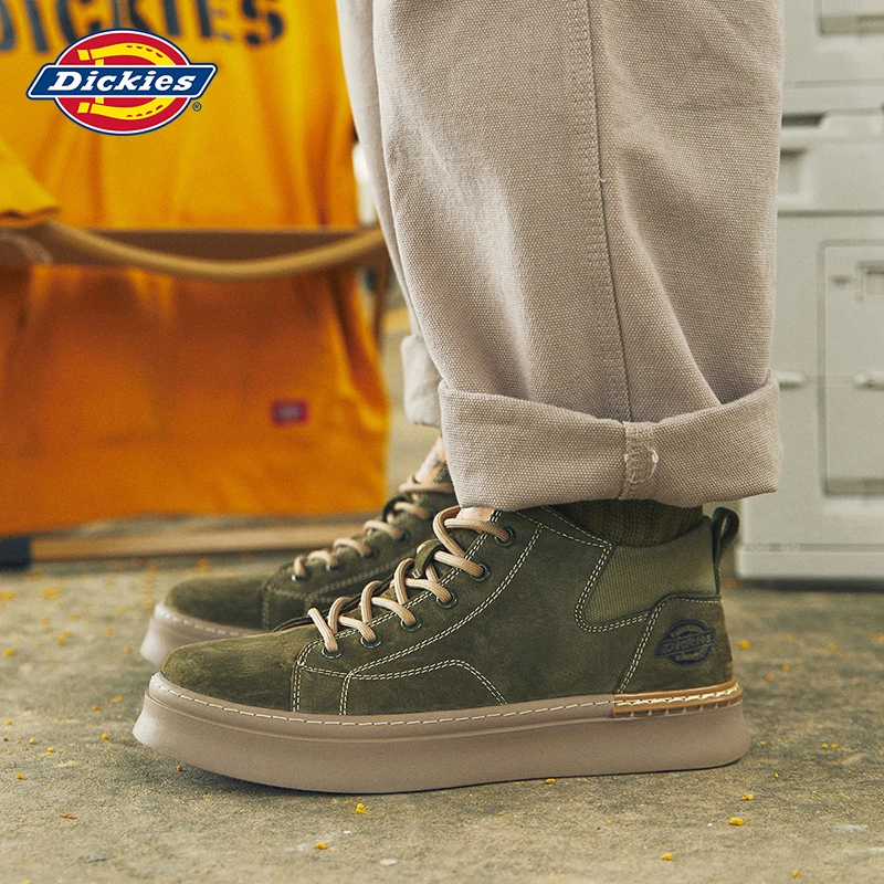 Dickies2025百搭冬季板鞋男季厚底户外男鞋中帮情侣潮鞋男士鞋子