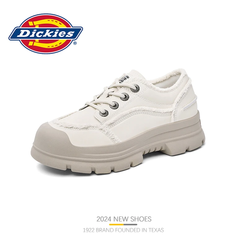 Dickies女鞋增高厚底流苏板鞋女2025冬季新款低帮百搭休闲鞋子