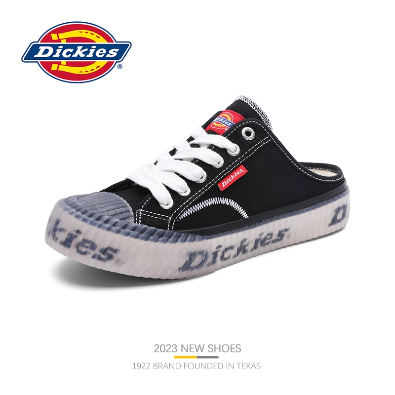 Dickies帆布鞋男2024夏季外穿情侣款半拖鞋一脚蹬透气男鞋子拖鞋