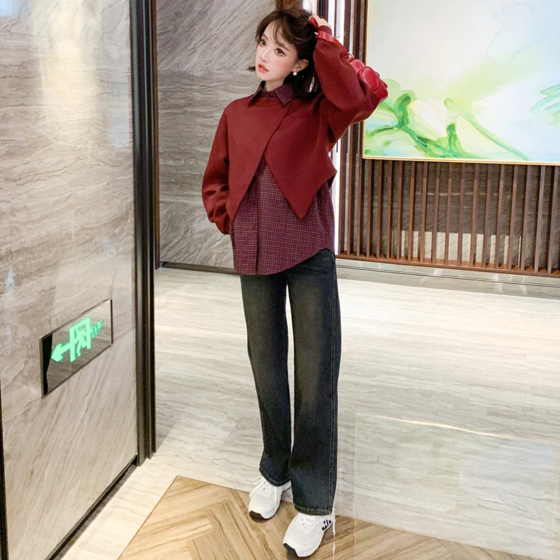 【现货】MIUCO直筒高腰牛仔裤女2024秋