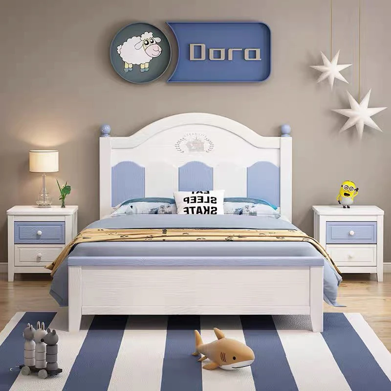 实木儿童床1.2米1.5米男孩女孩公主床青少年储物单人床儿童房小孩