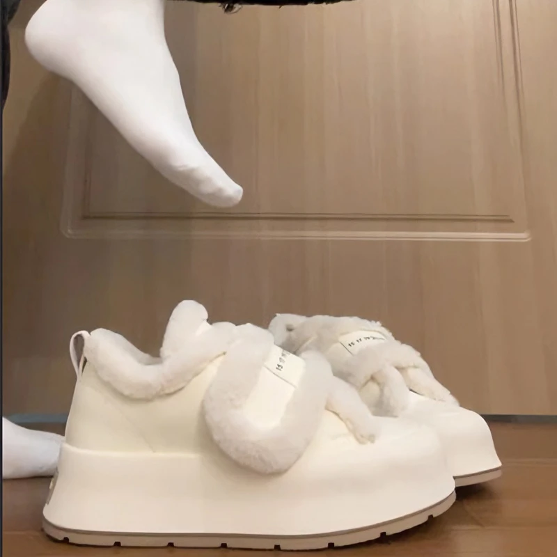 回力潮厚底鞋新款2023年爆款女士ins百搭小众奶呼呼休闲秋冬棉鞋