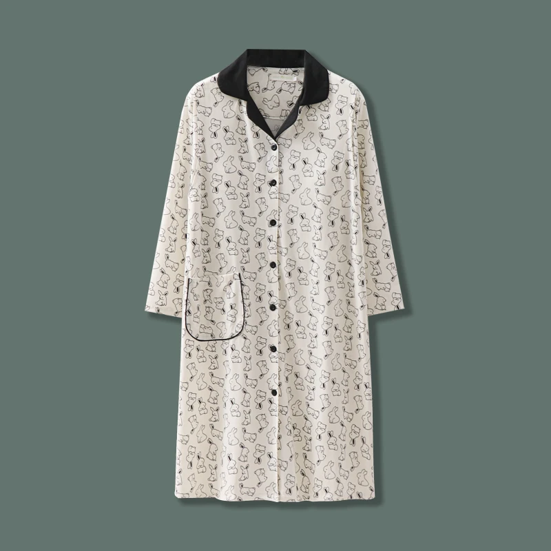 维雨春秋季带胸垫高级感孕妇待产裙3月份5产妇生产裙哺乳睡裙喂奶