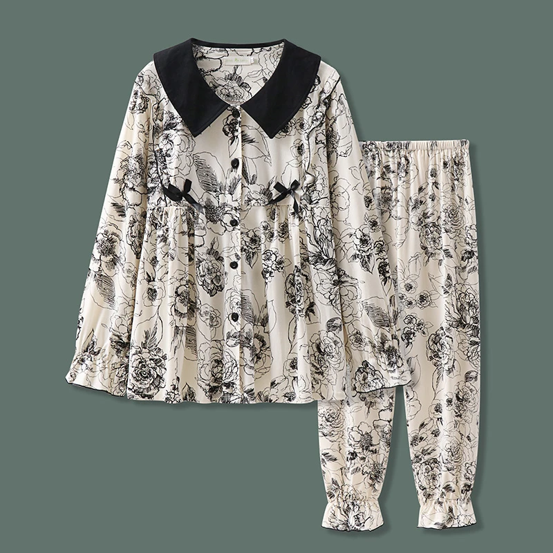 维雨产妇睡衣月子服春秋季产后网红孕妇待产服哺乳喂奶家居服套装