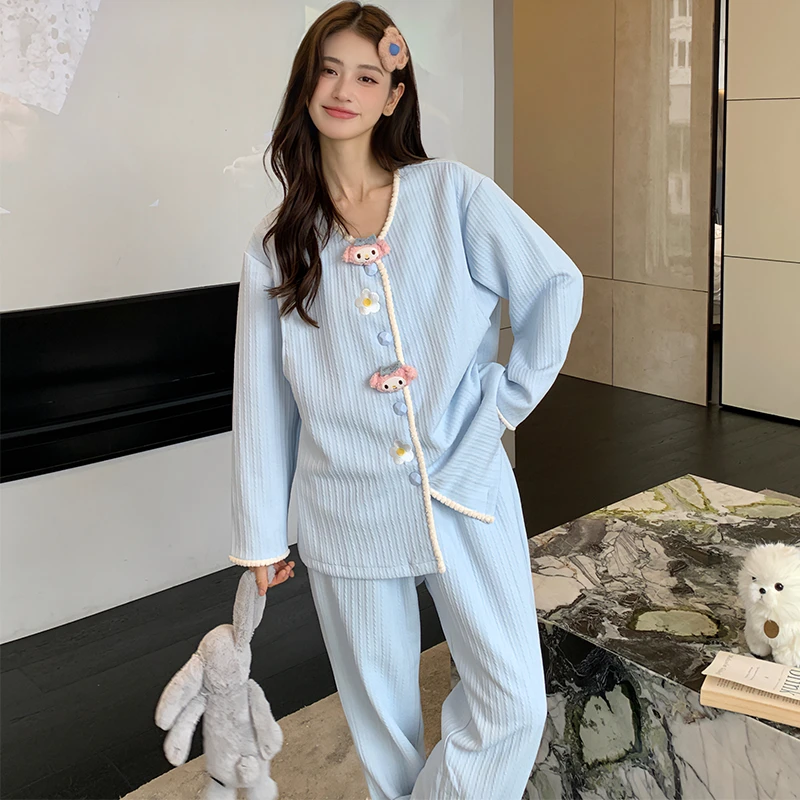 高端空气棉月子服11-12月份产妇哺乳睡衣可喂奶孕妇家居服可外穿