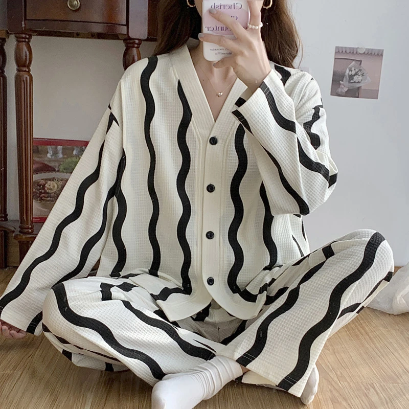维雨秋季网红孕妇睡衣秋冬可外穿套装孕期专用大肚子哺乳期月子服