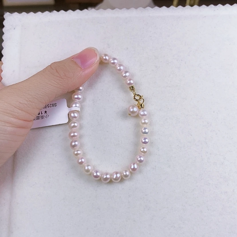 【闪购商品】淡水珍珠手绳银S925镶嵌