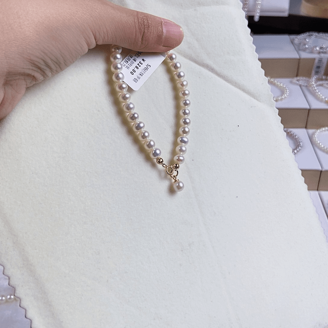 淡水珍珠手绳银S925镶嵌