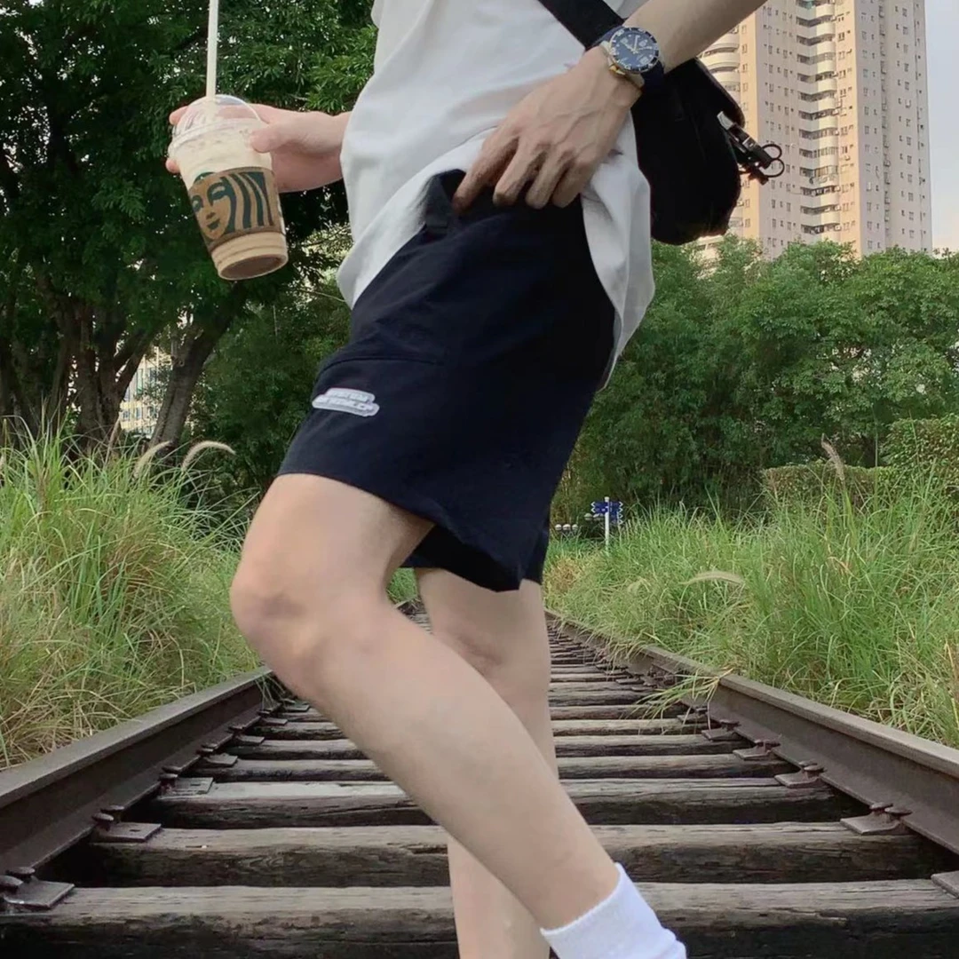 【白豆的制衣间】原创夏季宽松百搭运动休闲男士少年感跑步短裤透气