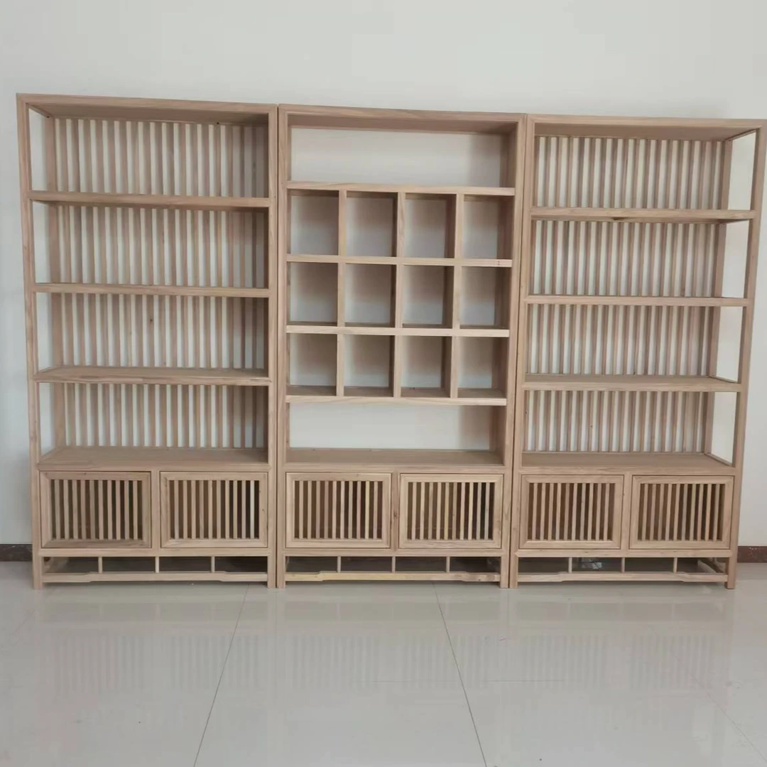 北方老榆木新中式博古架