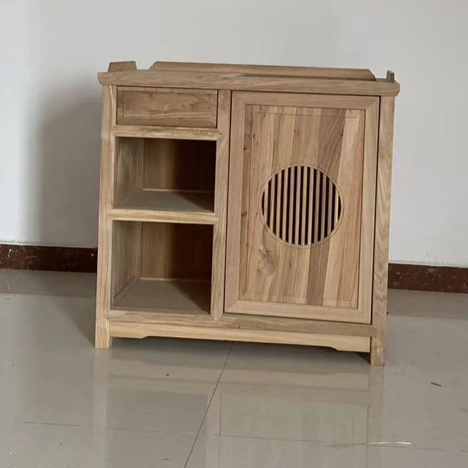 北方榆木新中式书桌干泡茶台画案办公桌