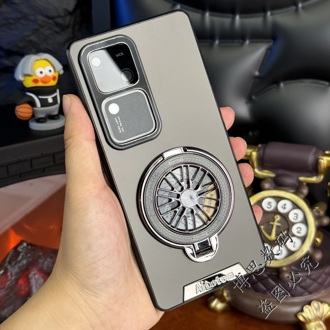 适用VIVO S18【星光艺术版+陀螺仪支架】全包防摔旋转解压支架壳