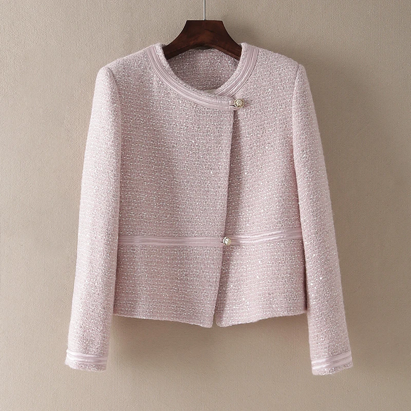 毛呢短外套 秋冬款高端名媛小香风上衣