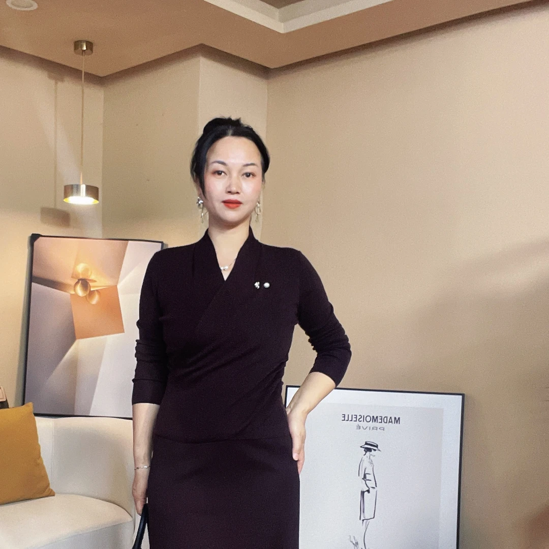 升级显瘦V领之美针织衫遮肉绝了长袖上衣