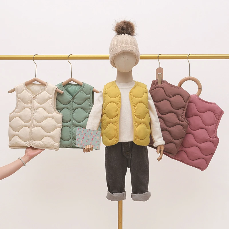 YJ【开播福利】851秋冬季新款儿童棉马甲男女童宝宝冬季内搭棉坎肩