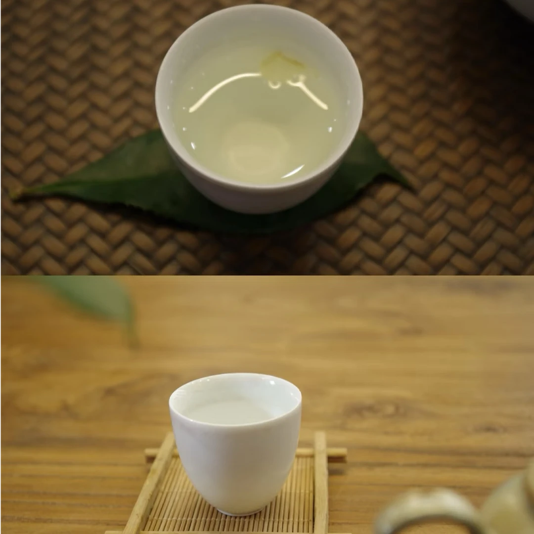 白瓷薄粉品茗杯开片冰裂纹手作主人杯精美